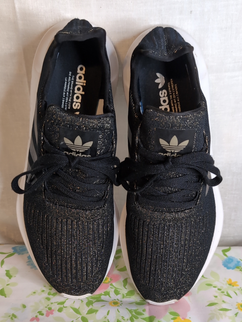 adidas Swift Run 'Core Black' sneakers womens 11 - Picture 5 of 8